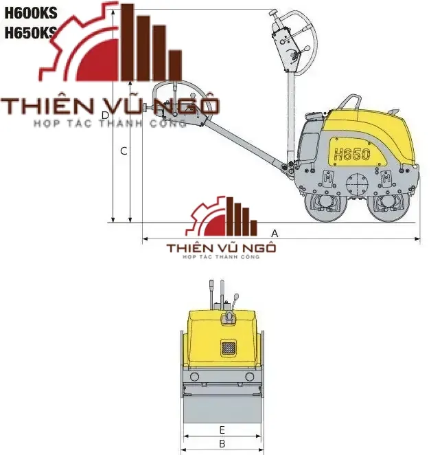 Sửa chữa xe lu dắt tay 600kg KANTO H650KS uy tín
