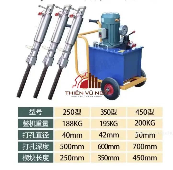 M&aacute;y t&aacute;ch đ&aacute; thủy lực PLE350 nguồn điện 5,5kw