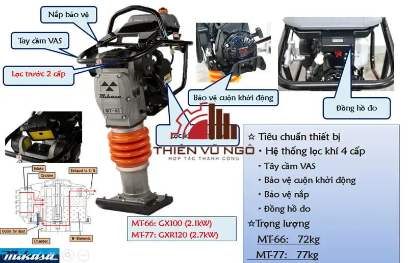 Máy Đầm Cóc Mikasa MT55H