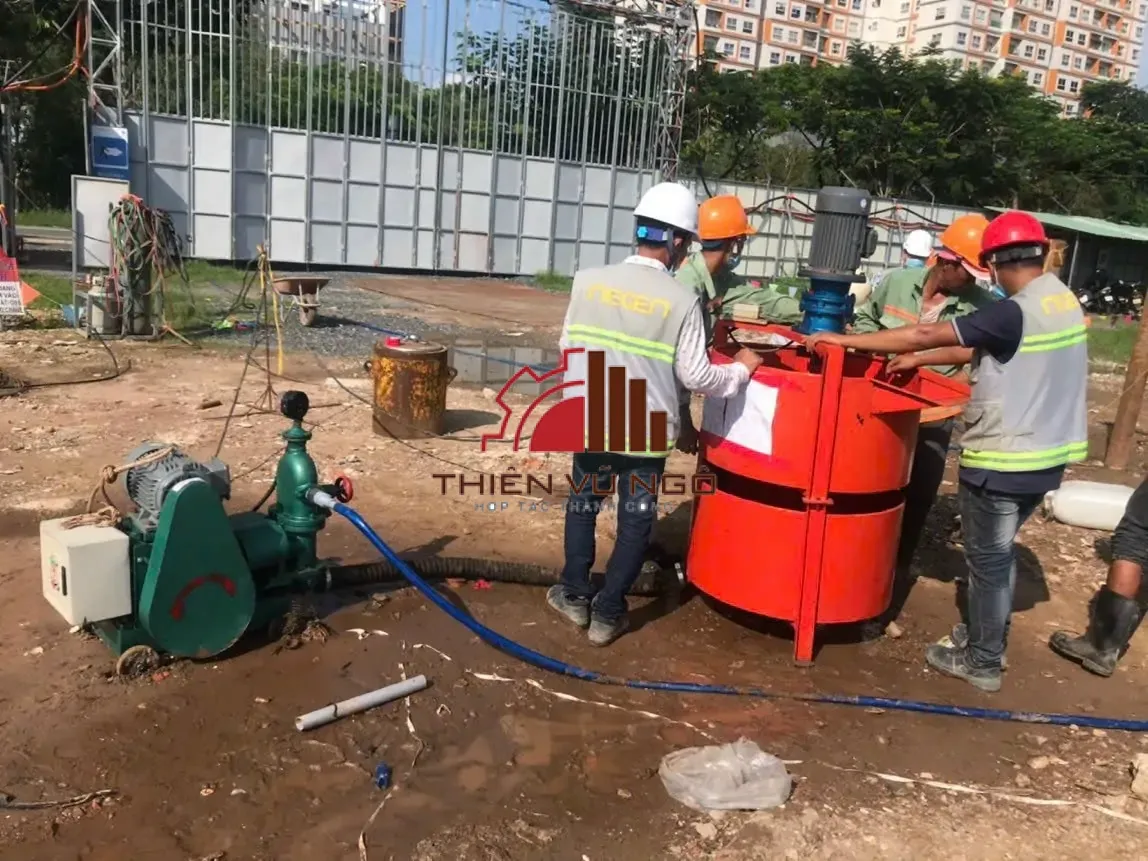 Máy Bơm Vữa 2 Piston HJB3.5A